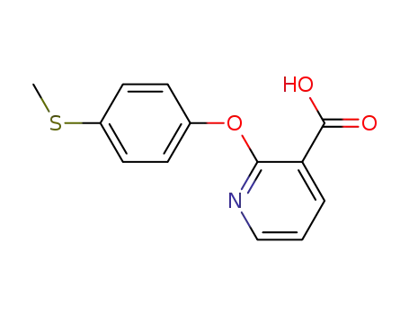 Molecular Structure of 837377-27-2 (2-(4'-methylthiophenoxy)nicotinic acid)