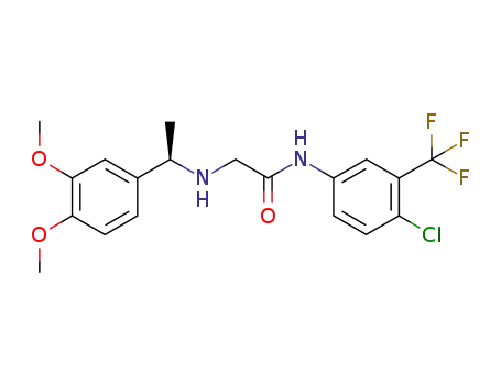 N-(4-chloro-3-trifluoromethylphenyl)-2-[(R)-1-(3,4-dimethoxyphenyl)-ethylamino]-acetamide