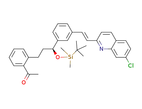 (S)-2-(3-[3-(2-(7-chloro-2-quinolinyl)-(E)-ethenyl)phenyl]-3-tert-butyldimethylsilyloxypropyl)ethanone