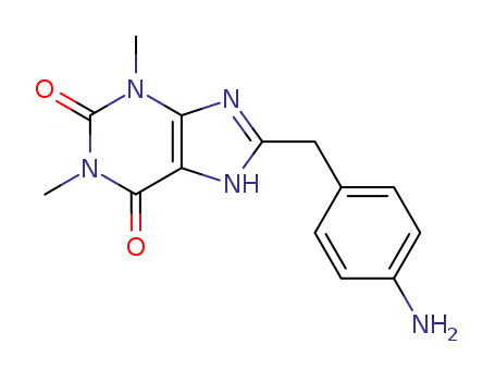 8-(4-aminobenzyl)-1,3-dimethyl-3,7-dihydro-1H-purine-2,6-dione