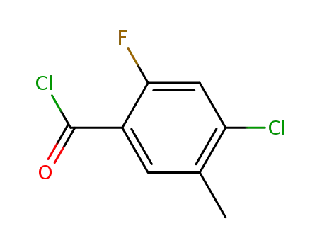 Molecular Structure of 204778-68-7 (Benzoyl chloride, 4-chloro-2-fluoro-5-methyl- (9CI))