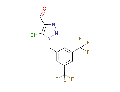 1-(3,5-bis-trifluoromethyl-benzyl)-5-chloro-1H-[1,2,3]triazole-4-carbaldehyde