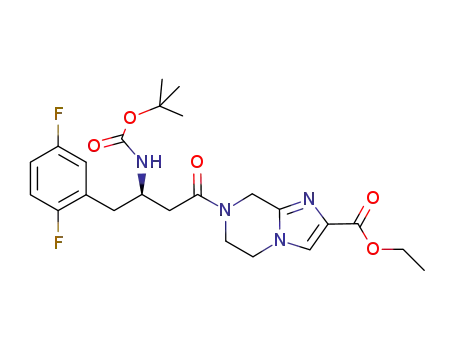 ethyl 7-[(3R)-3-[(tert-butoxycarbonyl)amino]-4-(2,5-difluorophenyl)butanoyl]-5,6,7,8-tetrahydroimidazo[1,2-a]pyrazine-2-carboxylate
