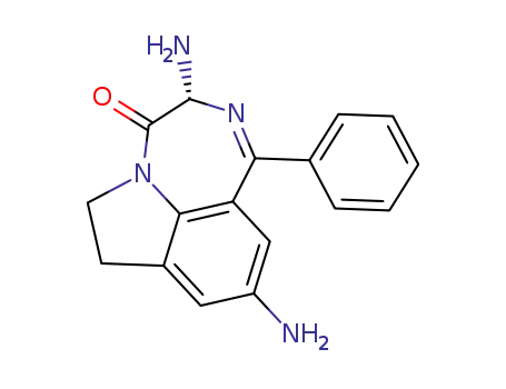 Molecular Structure of 197895-08-2 ((R)-3,9-diamino-1-phenyl-6,7-dihydro-3H-[1,4]diazepino[6,7,1-hi]indol-4-one)