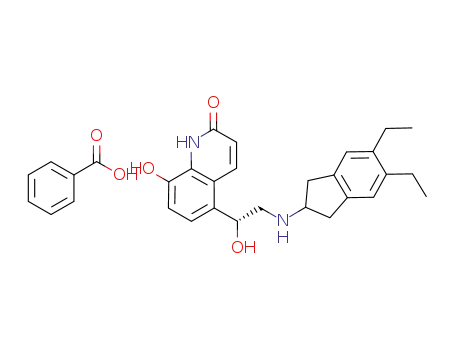 5-[(R)-2-(5,6-diethylindan-2-ylamino)-1-hydroxyethyl]-8-hydroxy-1H-quinolin-2-one benzoate
