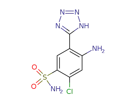 Molecular Structure of 82212-14-4 (2-chloro-5-(1H-tetrazol-5-yl)sulphanilamide)