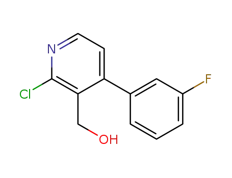 Molecular Structure of 737786-28-6 (3-Pyridinemethanol, 2-chloro-4-(3-fluorophenyl)-)