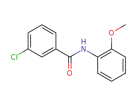 Molecular Structure of 54979-75-8 (3-Chloro-N-(2-Methoxyphenyl)benzaMide, 97%)