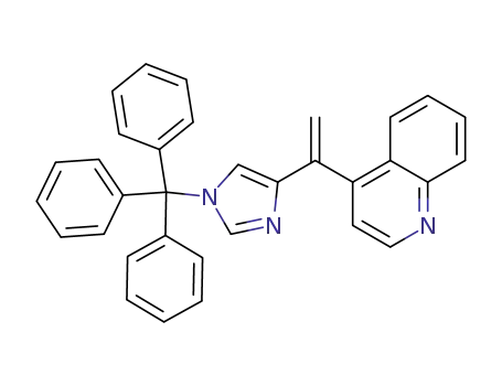Molecular Structure of 880652-89-1 (Quinoline,  4-[1-[1-(triphenylmethyl)-1H-imidazol-4-yl]ethenyl]-)
