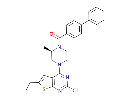 4-[(3R)-4-(1,1'-biphenyl-4-ylcarbonyl)-3-methylpiperazin-1-yl]-2-chloro-6-ethylthieno[2,3-d]pyrimidine