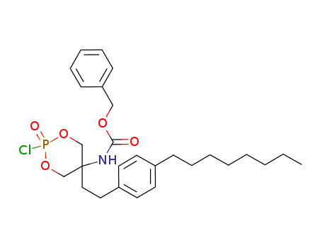 5-benzyloxycarbonylamino-2-chloro-5-[2-(4-octylphenyl)ethyl]-2-oxo-2λ5-1,3,2-dioxaphosphinane
