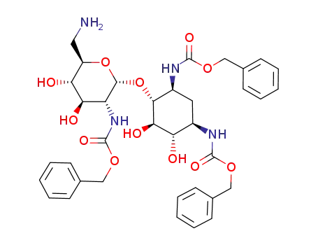 [(1R,2S,3R,4R,5S)-4-((2R,3R,4R,5S,6R)-6-Aminomethyl-3-benzyloxycarbonylamino-4,5-dihydroxy-tetrahydro-pyran-2-yloxy)-5-benzyloxycarbonylamino-2,3-dihydroxy-cyclohexyl]-carbamic acid benzyl ester
