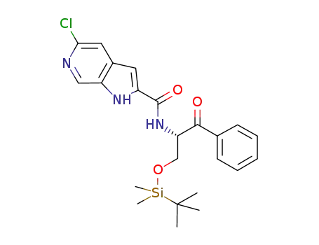 1H-Pyrrolo[2,3-c]pyridine-2-carboxamide,
5-chloro-N-[(1S)-1-[[[(1,1-dimethylethyl)dimethylsilyl]oxy]methyl]-2-oxo-2
-phenylethyl]-