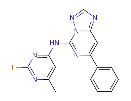 (2-Fluoro-6-methyl-pyrimidin-4-yl)-(7-phenyl-[1,2,4]triazolo[1,5-c]pyrimidin-5-yl)-amine