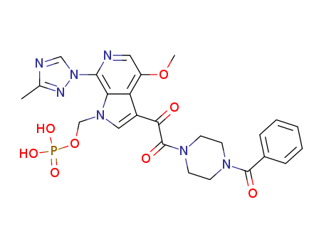 [3-[2-(4-benzoylpiperazin-1-yl)-2-oxoacetyl]-4-methoxy-7-(3-methyl-1,2,4-triazol-1-yl)pyrrolo[2,3-c]pyridin-1-yl]methyl dihydrogen phosphate