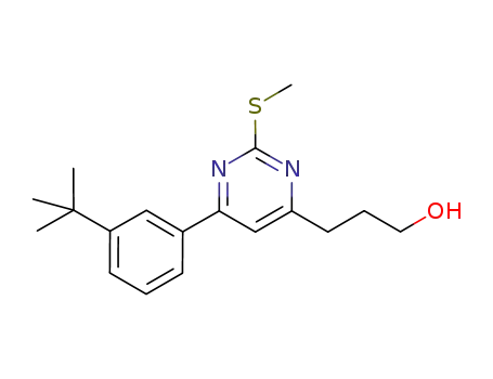 2-methylsulfanyl-4-(3-hydroxypropyl)-6-(3-tert-butyl-methyl-phenyl)-pyrimidine