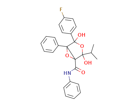 4-(4-Fluorophenyl)-2,4-dihydroxy-2-(1-methylethyl)-N,5-diphenyl-3,6-dioxabicyclo[3.1.0]hexane-1-carboxamide
