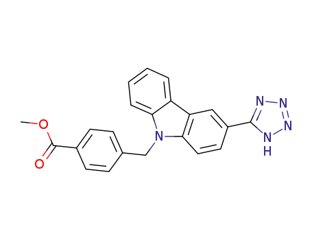 4-[3-(1H-tetrazol-5-yl)carbazol-9-ylmethyl]benzoic acid methyl ester