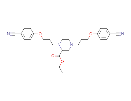 2-Piperazinecarboxylic acid, 1,4-bis[3-(4-cyanophenoxy)propyl]-, ethyl
ester