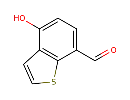 Molecular Structure of 199339-71-4 (4-hydroxy-benzo[b]thiophene-7-carboxaldehyde)
