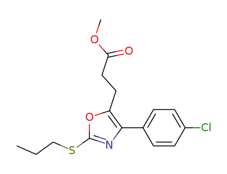 methyl 3-[4-(4-chlorophenyl)-2-(1-propylsulfanyl)-5-oxazolyl]propionate