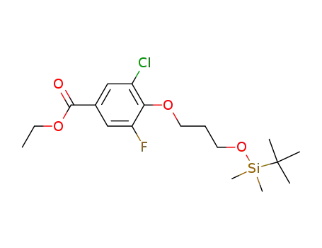 Benzoic acid,
3-chloro-4-[3-[[(1,1-dimethylethyl)dimethylsilyl]oxy]propoxy]-5-fluoro-,
ethyl ester