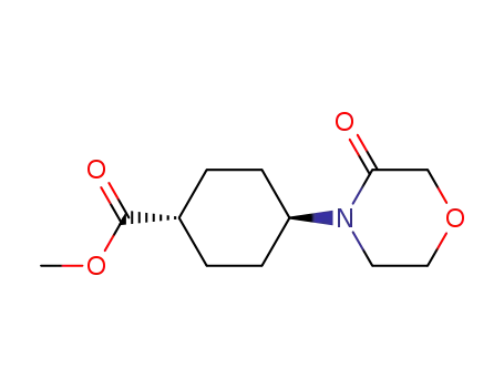 Cyclohexanecarboxylic acid, 4-(3-oxo-4-morpholinyl)-, methyl ester,
trans-