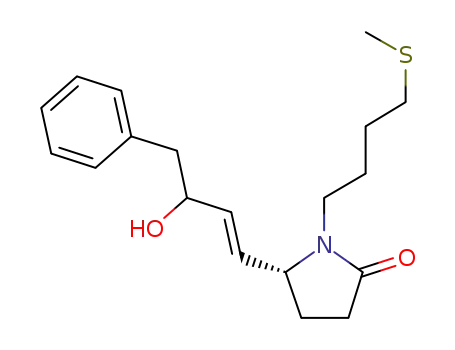 2-Pyrrolidinone,
5-[(1E)-3-hydroxy-4-phenyl-1-butenyl]-1-[4-(methylthio)butyl]-, (5R)-