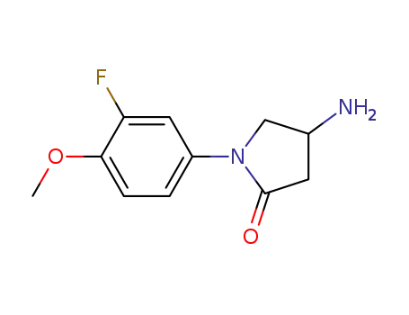 Molecular Structure of 890021-51-9 (2-Pyrrolidinone, 4-amino-1-(3-fluoro-4-methoxyphenyl)-)