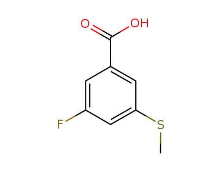 Molecular Structure of 453565-64-5 (3-fluoro-5-(methylthio)benzoic acid)