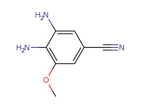 Molecular Structure of 861258-97-1 (Benzonitrile,  3,4-diamino-5-methoxy-)