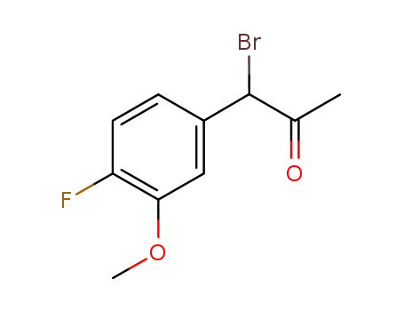 Molecular Structure of 593960-66-8 (2-Propanone, 1-bromo-1-(4-fluoro-3-methoxyphenyl)-)