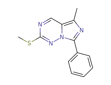 Molecular Structure of 774462-47-4 (5-Methyl-2-(methylthio)-7-phenylimidazo[5,1-f][1,2,4]triazine)