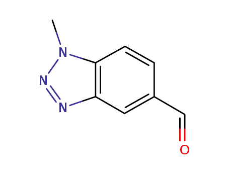 Molecular Structure of 499770-67-1 (1-Methyl-1h-1,2,3-benzotriazole-5-carbaldehyde)