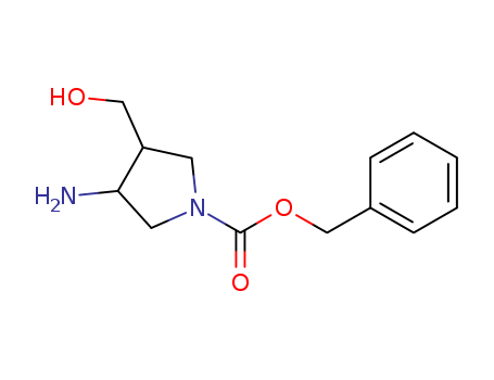 1-Pyrrolidinecarboxylicacid, 3-amino-4-(hydroxymethyl)-, phenylmethyl ester, (3R,4R)-rel-