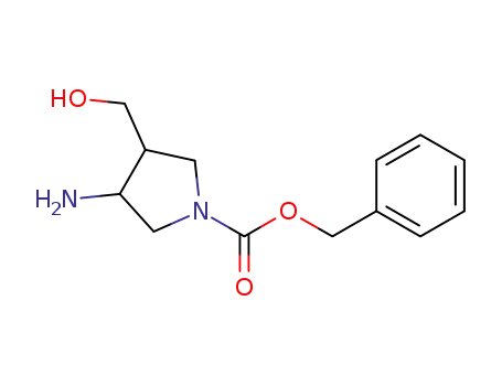 Molecular Structure of 252770-09-5 (Benzyl cis-3-amino-4-(hydroxymethyl)-1-pyrrolidinecarboxylate)