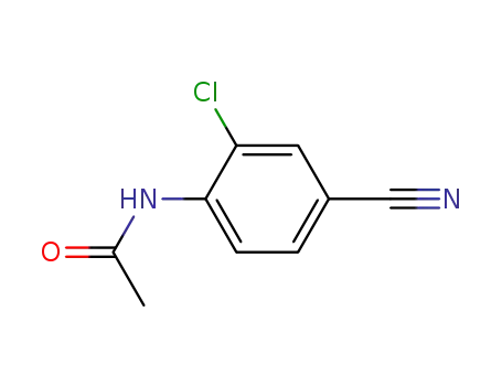 Molecular Structure of 53312-88-2 (N-(2-chloro-4-cyanophenyl)acetamide)