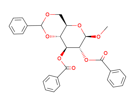 b-D-Glucopyranoside, methyl4,6-O-(phenylmethylene)-, dibenzoate (9CI)