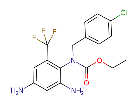 ethyl 4-chlorobenzyl[2,4-diamino-6-(trifluoromethyl)phenyl]carbamate