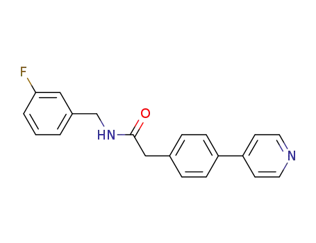 Molecular Structure of 897015-75-7 (Benzeneacetamide, N-[(3-fluorophenyl)methyl]-4-(4-pyridinyl)-)