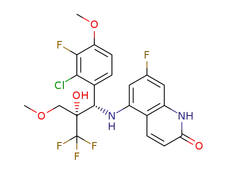 5-{[(1S,2S)-1-(2-chloro-3-fluoro-4-methoxyphenyl)-3,3,3-trifluoro-2-hydroxy-2-(methoxymethyl)propyl]amino}-7-fluoro-1H-quinolin-2-one