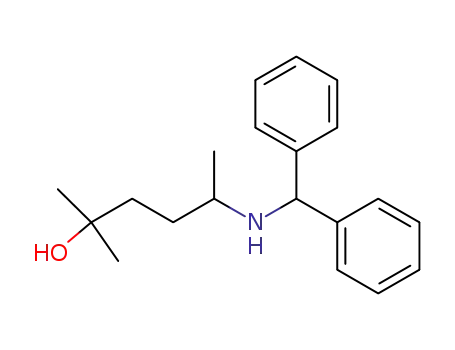 Molecular Structure of 808131-74-0 (2-Hexanol, 5-[(diphenylmethyl)amino]-2-methyl-)