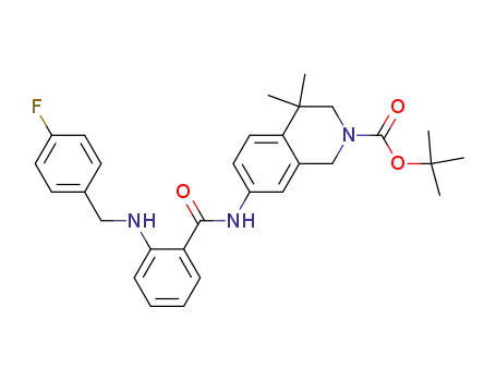 7-[2-(4-fluorobenzylamino)-benzoylamino]-4,4-dimethyl-3,4-dihydro-1H-isoquinoline-2-carboxylic acid tert-butyl ester