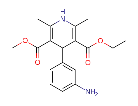 Molecular Structure of 138135-48-5 (Ethyl 4-(3-AMinophenyl)-5-(Methoxycarbonyl)-2,6-diMethyl-1,4-dihydropyridine-3-carboxylate)