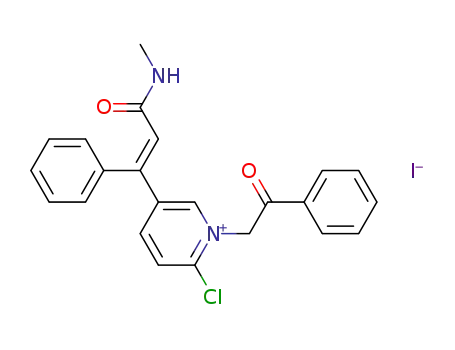 1-(2-oxo-2-phenylethyl)-2-chloro-5-[(E)-1-phenyl-2-methylcarbamoylvinyl]pyridinium iodide