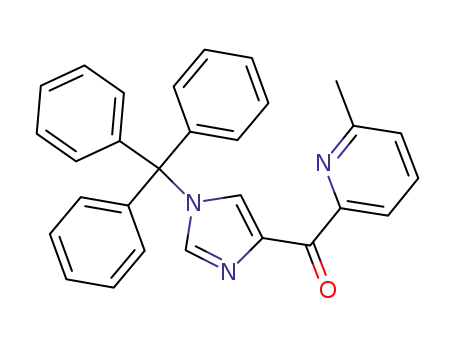 Molecular Structure of 880652-83-5 (Methanone, (6-methyl-2-pyridinyl)[1-(triphenylmethyl)-1H-imidazol-4-yl]-)
