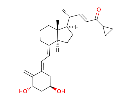 Molecular Structure of 864755-52-2 (1(S),3(R)-dihydroxy-20(R)-(3'-cyclopropyl-3'-oxoprop-1'(E)-enyl)-9,10-secopregna-5(E),7(E),10<sup>(19)</sup>-triene)