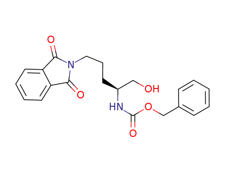 Molecular Structure of 497934-78-8 (Carbamic acid,
[(1S)-4-(1,3-dihydro-1,3-dioxo-2H-isoindol-2-yl)-1-(hydroxymethyl)butyl]-
, phenylmethyl ester)