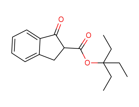 Molecular Structure of 1403881-80-0 (1-indanone-2-carboxylic acid-(3-ethyl)-3-pentyl ester)