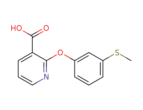 Molecular Structure of 214758-34-6 (2-(3'-methylthiophenoxy)nicotinic acid)